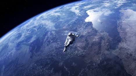 Astronaut-Falling-From-Space-To-Earth-in-slow-motion-with-zero-gravity-effect